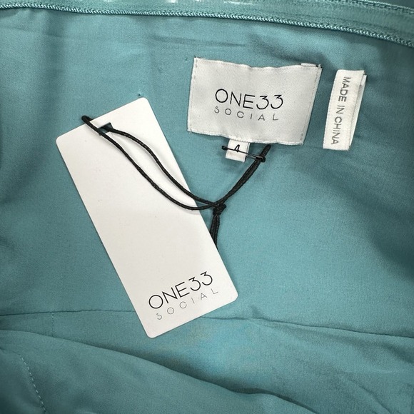 One33 Social Floral Jacquard Mini Dress Size 4 Strapless Tiered Ballroom‎ Skirt - Picture 5 of 13